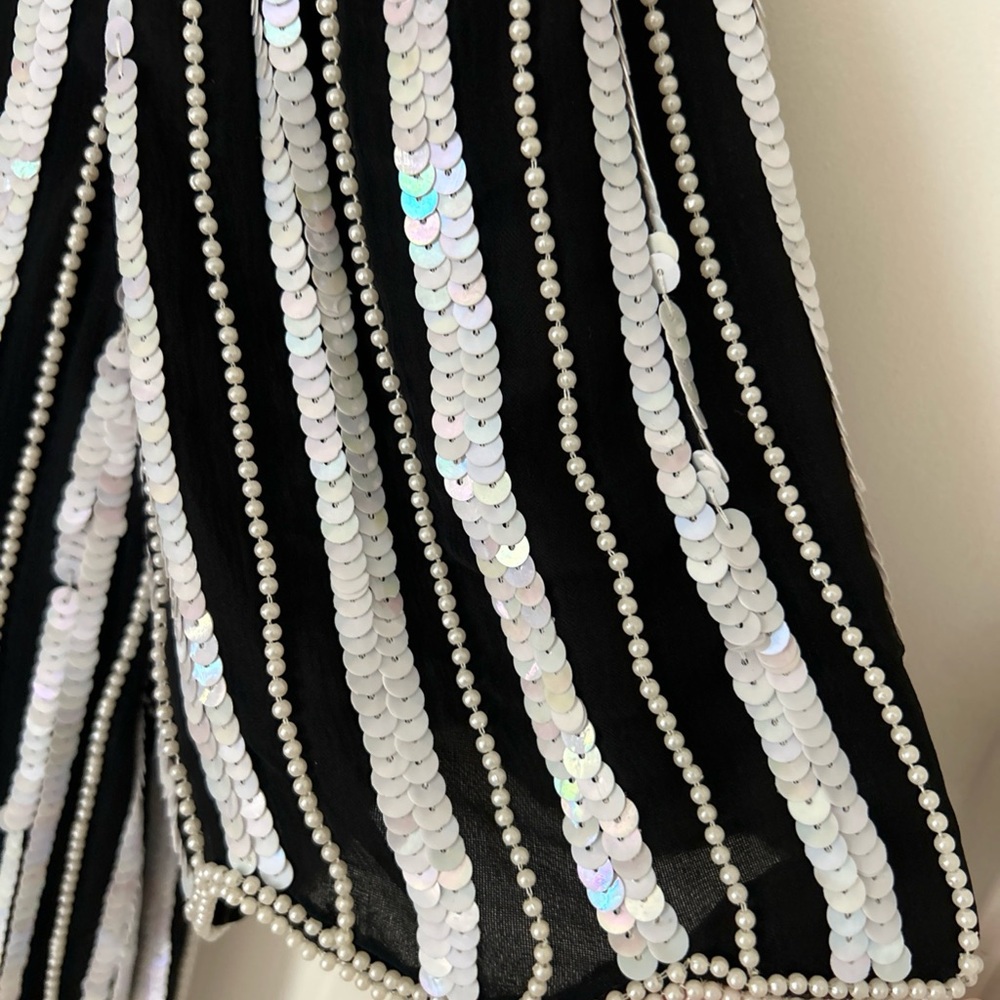 Stenay Vintage Sequin Top Sz XL 100% Silk Beaded Evening Luxury Glamour - Picture 4 of 12